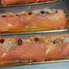Tronco de salmón ahumado